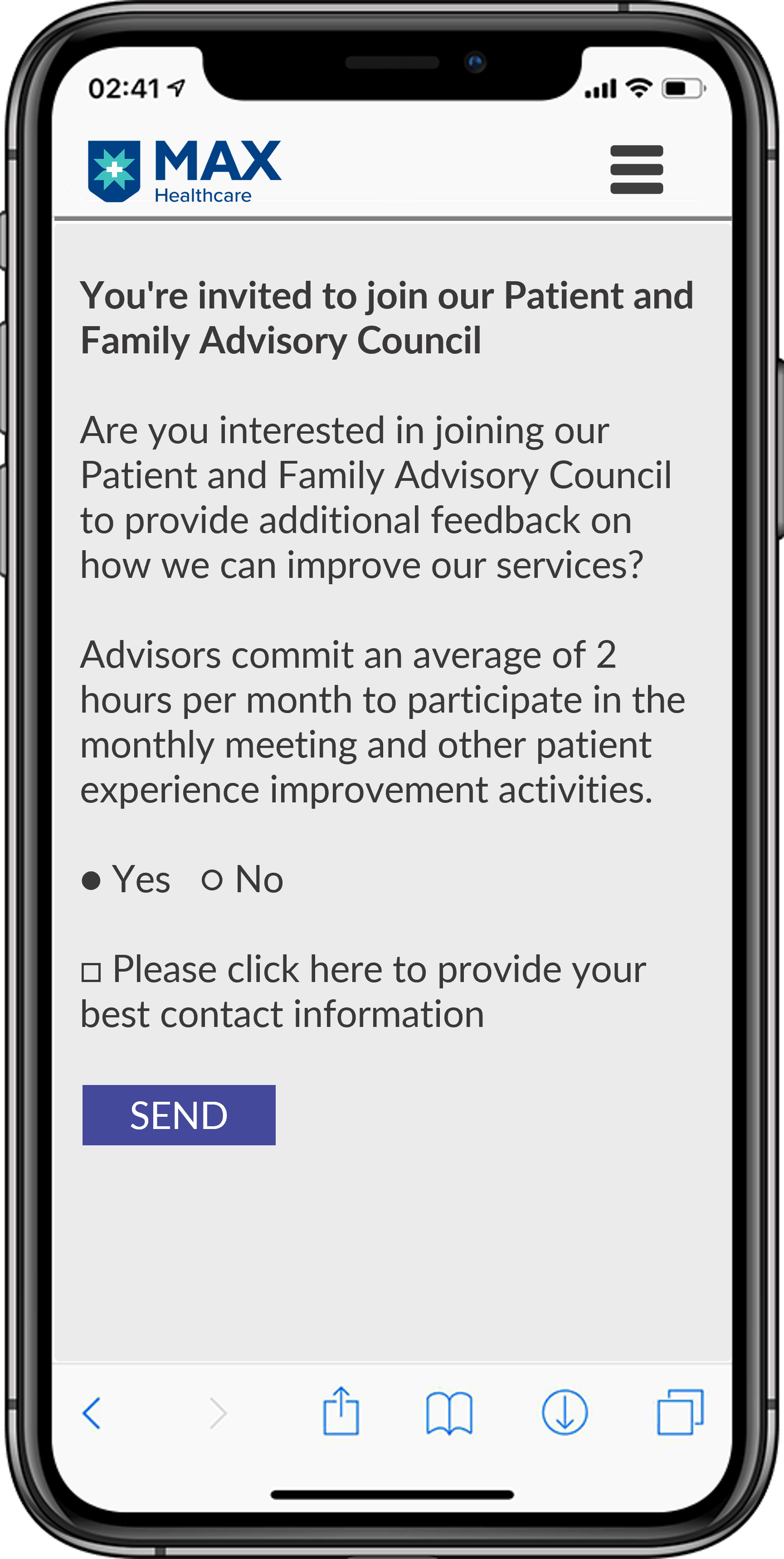 Survey- PFAC Recruitment Feedtrail - Healthcare Experience Management
